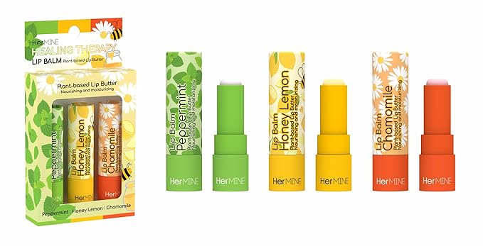 HerMINE Lip Balm Plant-based Lip Butter Flavors