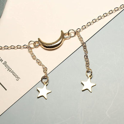 Boho Gold Y Necklace Double Star