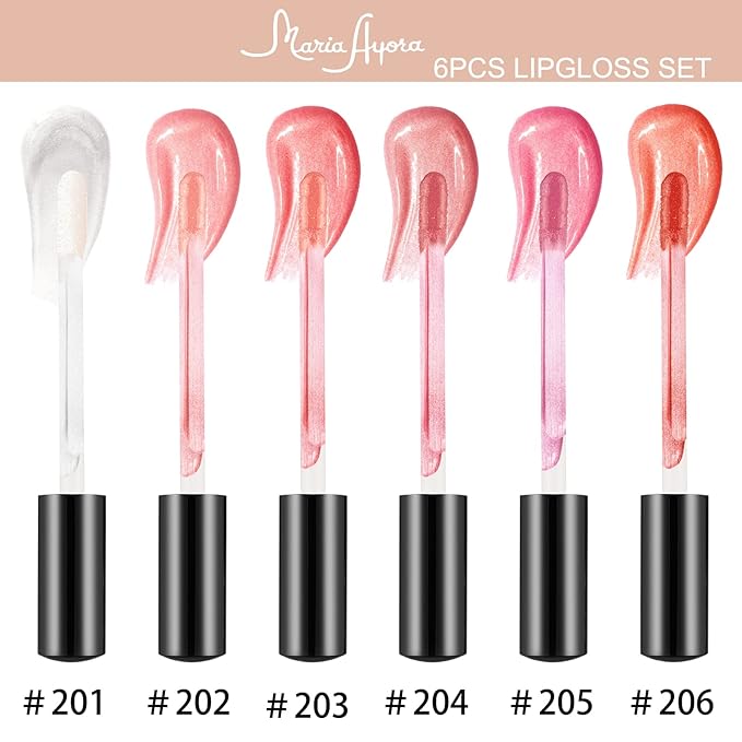 Shimmer & Hydrating Lip Gloss Set With Hyaluronic Hydrating