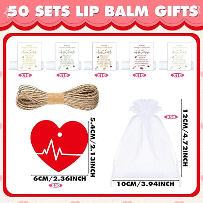 50 Sets Nurse Lip Balm Gifts