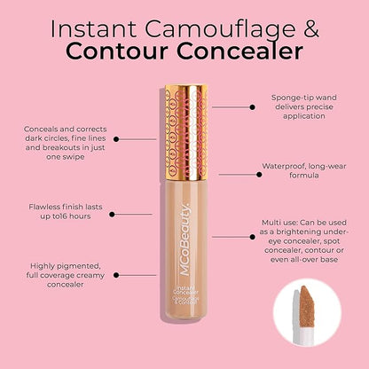 MCoBeauty Instant Concealer Camouflage & Contour, Medium Beige,