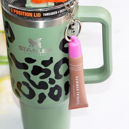 PIAOLGYI Keychain Cap for Summer Fridays,Lip Balm,Pink(ONLY