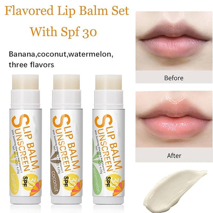 Spf 30 Lip Balm, 3Pcs Sunscreen Gilrs