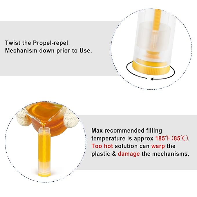 LotFancy Lip Balm Tubes, 60 Empty, Blue