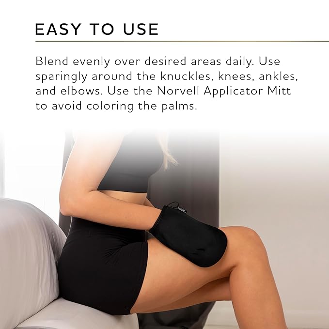 Norvell Venetian Sunless Tanning Bundle: Self Tanner Spray Solution Mist with Bronzer for Instant Sun Kissed Glow, 7 fl. oz. and Streak Free Washable Applicator Blending Tan Mitt for Flawless Results