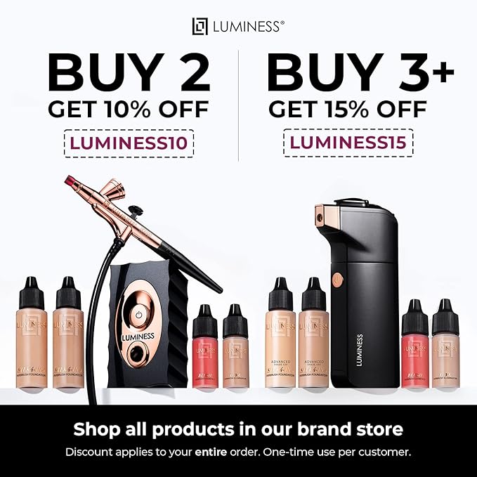 LUMINESS Airbrush Spray Silk Foundation Starter Kit - & Moisturizes