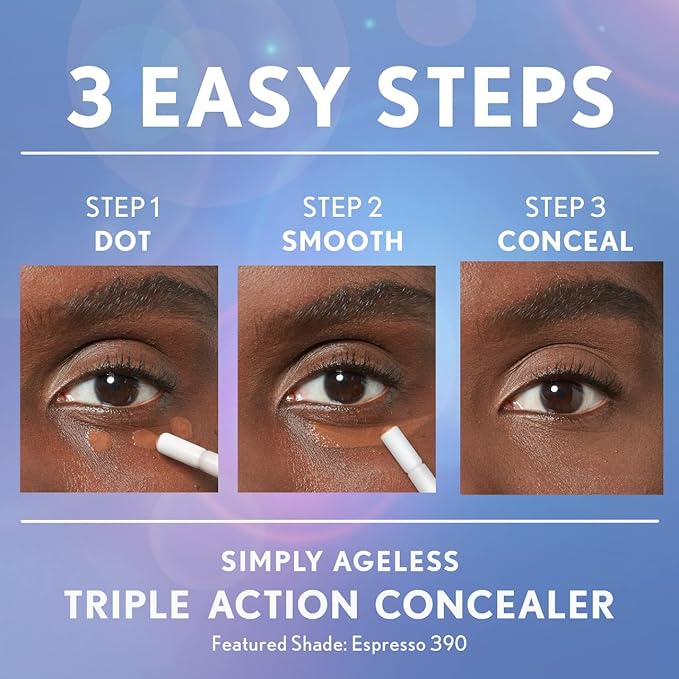 COVERGIRL Simply Ageless Triple Action Concealer, Ivory, Pack of 1