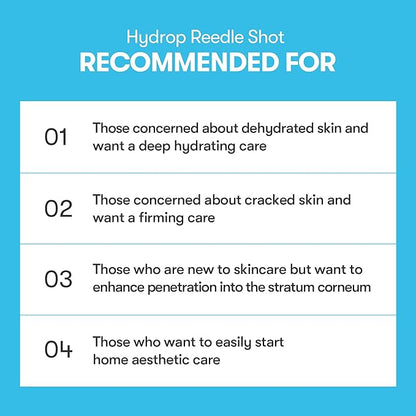 VT COSMETICS Hydrop Reedle Shot 100hL, Hyaluronic Acid Microneedling Serum, Intensive Hydrating & Moisturizing Exosome, Soft & Glass Skin, Korean Skin Booster1.69 Fl Oz.(50ml)