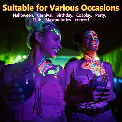 30PCS Glow in the Dark Body & Face Party Supplies