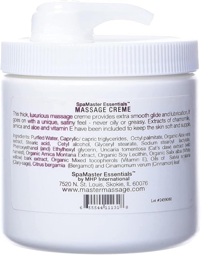 Master Massage Spamaster Unscented 16 Oz Massage Cream