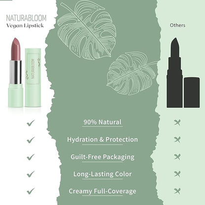 Vegan Lipstick (Orchid) - Sensational One-Stroke Long Lasting Lipstick from Natural Oils & Butters Full-Coverage Lip Color with Shea Butter & Coconut Extact - Premium Hydrating Lipsticks