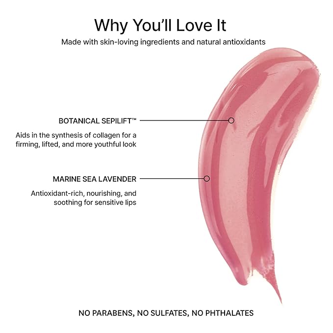 Jillian Dempsey Lip Gloss: Enhance, Hydrate & Smooth Lips with Firming & Plumping Benefits, Vegan, 4ml | Delux Mauve