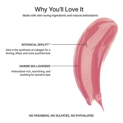 Jillian Dempsey Lip Gloss: Enhance, Hydrate & Smooth Lips with Firming & Plumping Benefits, Vegan, 4ml | Delux Mauve