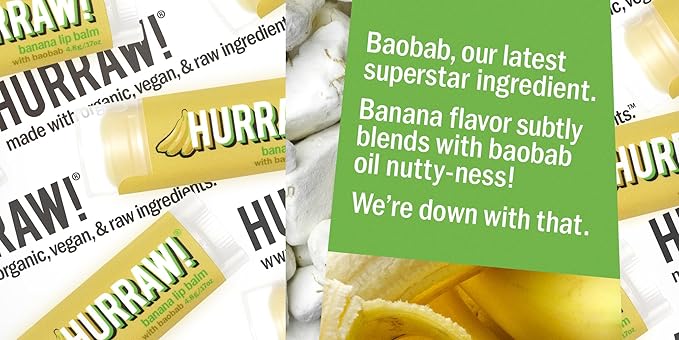 Hurraw! Banana Lip Balm: Organic, Certified