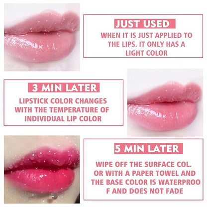 NVLEPTAP Color Changing Lipstick Matte Lazy Lipstick Set Changing