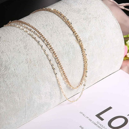 Boho Layered Necklace Choker Gold Lace