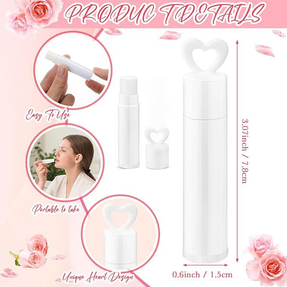 100 Pcs Lip Balm Bulk Heart Gift