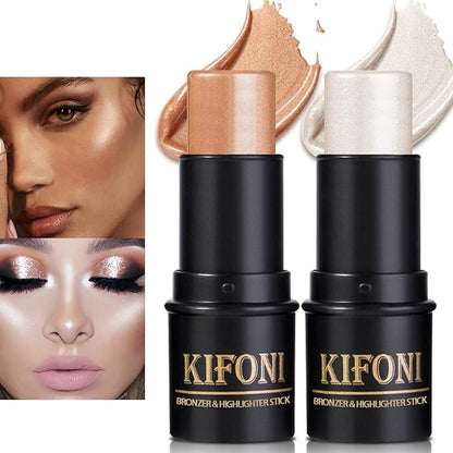 2 Pcs Cream Contour Stick Makeup Kit, Cream