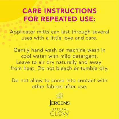 Jergens Natural Glow Body Applicator Mitt, Flawless, Streak-free Tanning Blender Glove, Reusable Tanning Mitt Protects Hands, Deep