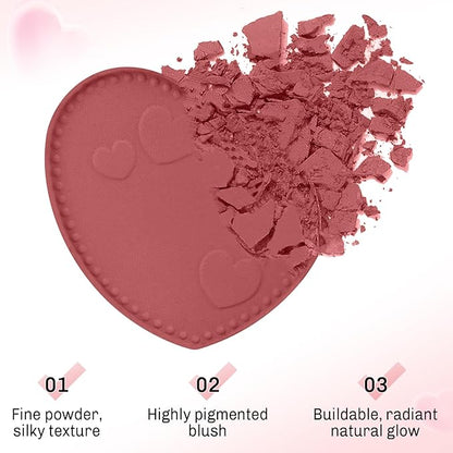 Boobeen Powder Blush Matte Pressed Blush Palette, Highly