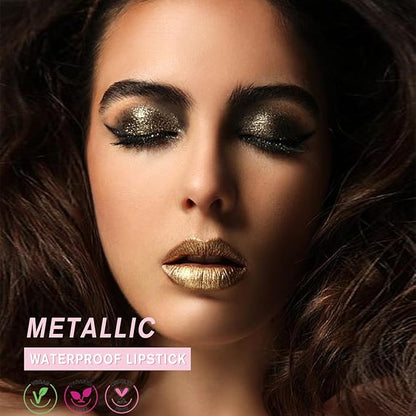 COOSA Glitter Liquid Lipsticks, Diamond Shimmer Metallic Lipstick Glitter