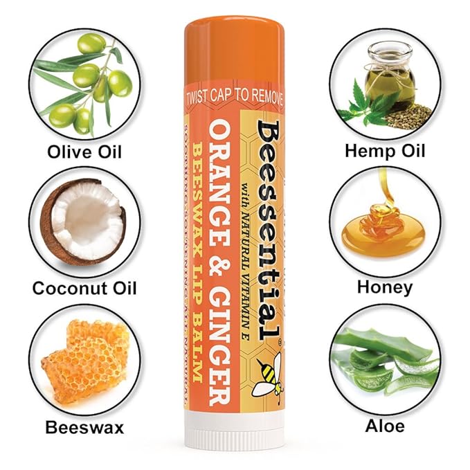 Beessential Natural Bulk Lip Balm, Orange Gifts,
