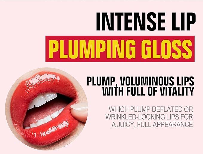 Moisturizing Glossy Lip Gloss, Spicy Long-Lasting Plumping Lip Moisturizing