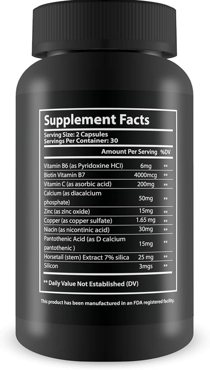 Silk Advanced Biotin Complex- Promotes Stronger, Longer, Hair-Healthier Skin- Ultimate Nail Strength