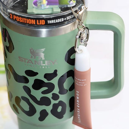 PIAOLGYI Keychain Cap for Summer Fridays,Lip Balm,White(ONLY