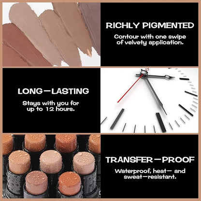 FOCALLURE Cream Contour Stick, Matte Bronzer Stick, Professional