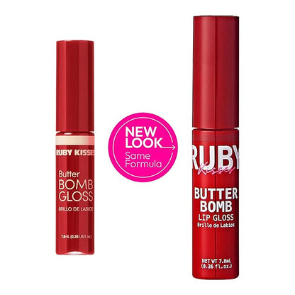 Ruby Kisses Lip Gloss Butter Bomb Gloss Non-Sticky Lip Gloss Vitamin E Natural Nude Lip Makeup - 7.8mL (0.26 US fl.oz) (Cold Blooded)