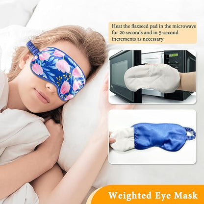 Bundle of CONBELLA 2PCS Adorable Cooling Eye Mask Gel Eye Mask, Reusable Hot Cold Therapy and Cooling Eye Mask, Gel Eye Mask for Dark Circles, Migraines, Eye Surgery, Warm Compress for Eyes