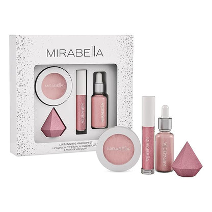 Mirabella 4-Piece Makeup Set for Women & Girls,