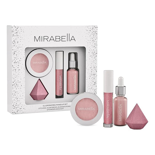 Mirabella 4-Piece Makeup Set for Women & Girls,
