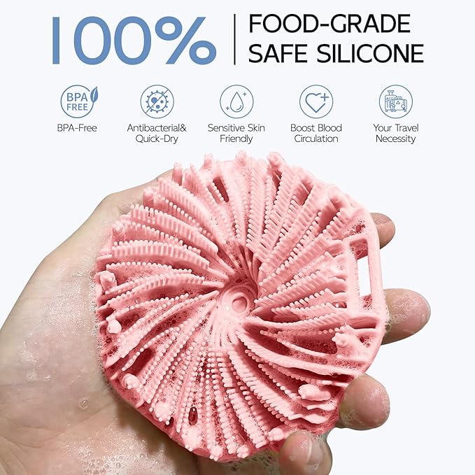Silicone body scrubber, exfoliating body