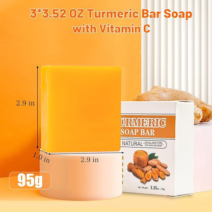 MR.A 3Packs Turmeric Soap Bar, Organic