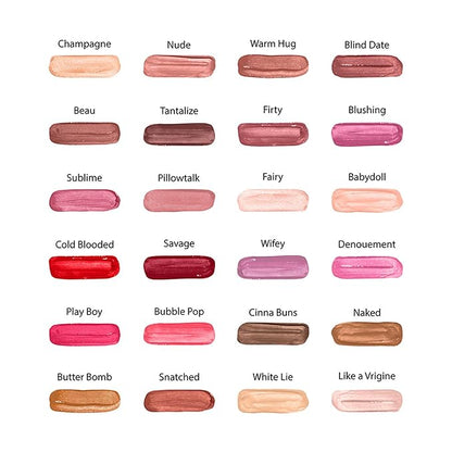 Ruby Kisses Lip Gloss Butter Bomb Gloss Non-Sticky Lip Gloss Vitamin E Natural Nude Lip Makeup - 7.8mL (0.26 US fl.oz) (Play, Boy)