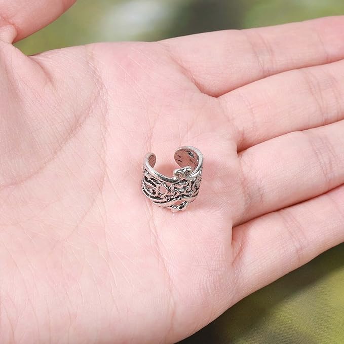 Boho Ear Cuff Earrings Silver Conch