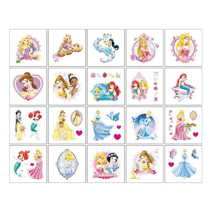 40pcs Princess Temporary Tattoos for Kids,Frozen Princess Party Gifts (Princess)