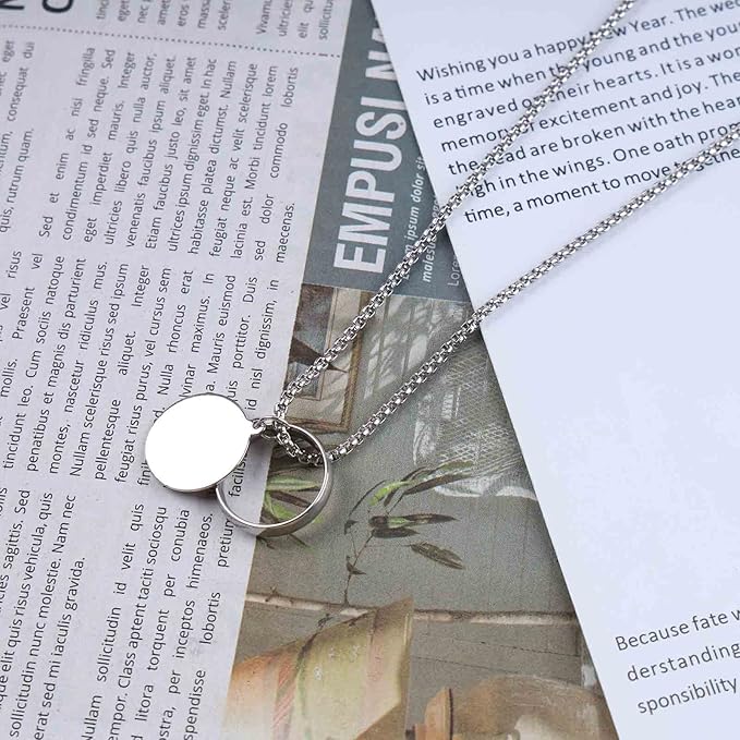 Punk Circle Choker Necklace Coin Disc