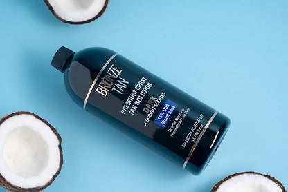 Bronze Tan Special DARK Blend Premium Spray Tan Solution For Spray Tanning Professionals - Coconut Scented Sunless Tanning Solution (1 Liter / 33.8 FL OZ)