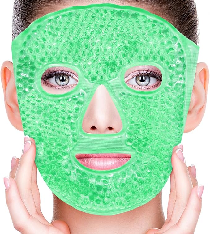 Bundles of CONBELLA Face Eye Masks for Dark Circles and Puffiness, Migraines, Headache, Stress, Redness, Cooling Face Masks for Women Man, Hot Cold Use Ice Face Mask.