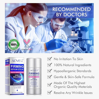 2025 Advanced Retinol Firming Serum Stick, Retinol Face Stick, 3-in-1 Smooth,Tighten and Firm Face,Neck & Jawline, Reduces Wrinkles,Nourishing Anti Aging Repair Cream for All Skin Types 2.02 OZ