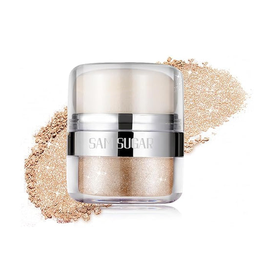 Glitter Body Highlighter Powder Body Shimmer Sparkle Face sponge head（02#）