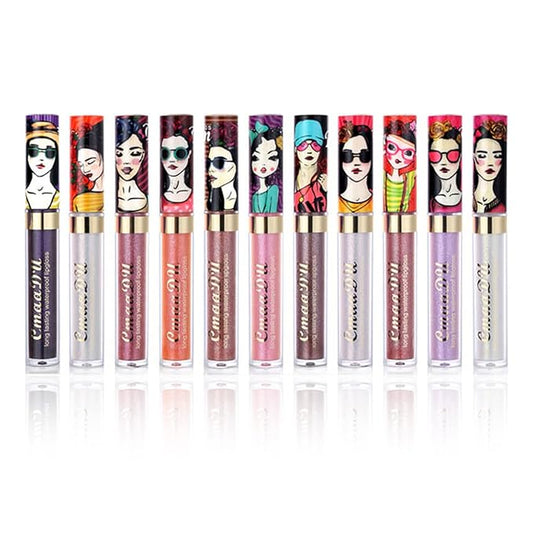 Glitter Lip Gloss Set, 11 Colors Diamond Shiny Glitter