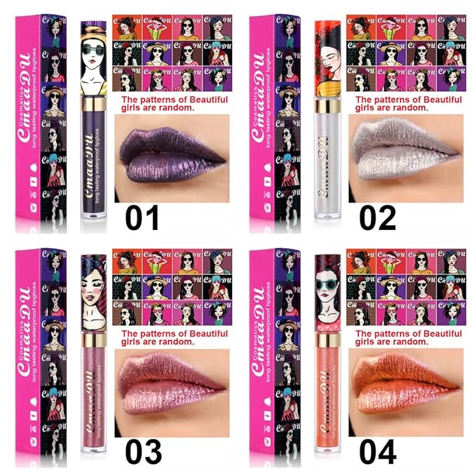 Glitter Lip Gloss Set, 11 Colors Diamond Shiny Glitter