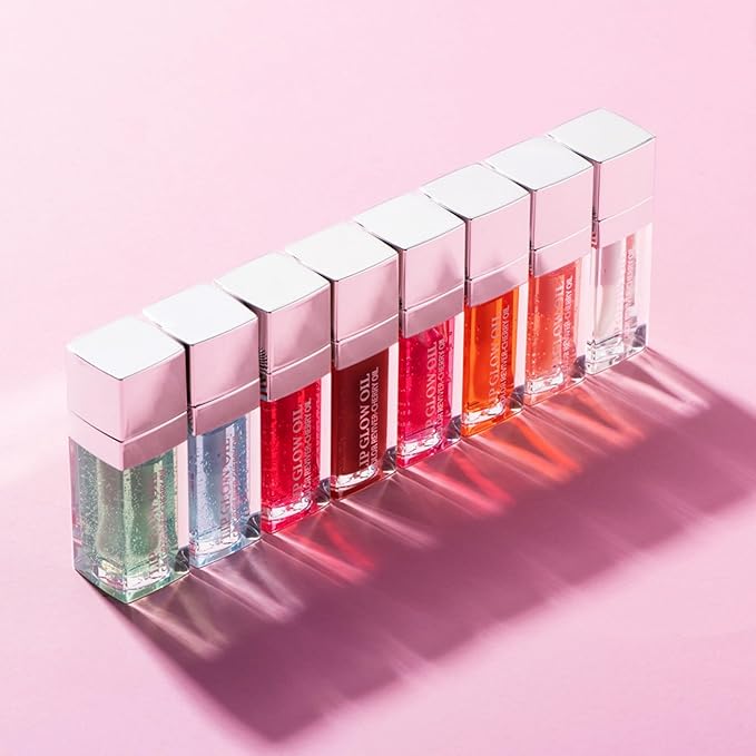 MAEPEOR Hydrating Lip Glow Oil 10 Colors Moisturizing Lip Oil Gloss Non-sticky Transparent Lip Gloss Long Lasting Nourishing Tinted Lip Balm with Big Brush Head (IColors 01)