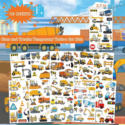 Cars and Trucks Temporary Tattoo for kids - Kids