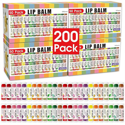 AZEN 200 Pack Lip Balm, Natural