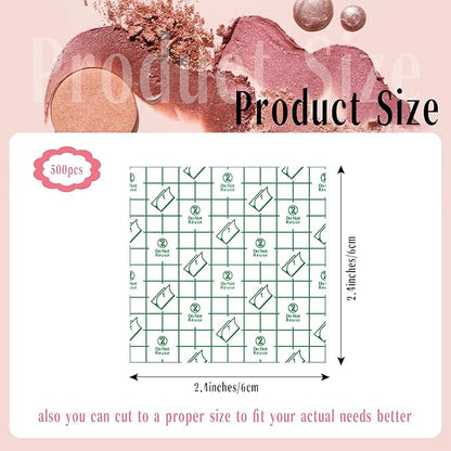 500 Pieces Makeup Hand Palette,Disposable Adhesive Makeup Mixing